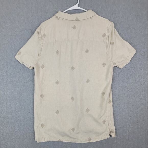 Truth by Republic Shirt Mens Size Small 55% Linen Woven Embroidered - Picture 4 of 16
